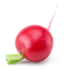 fresh radish isolated on white background. clipping path