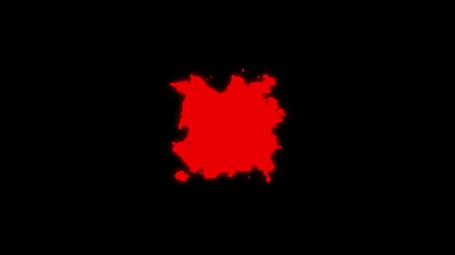 4K ink splatter transition in black and white seamless loop. Turbulent painting blot spreading. ink effect,isolated, flow expand background.