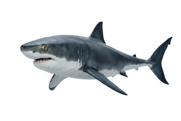 Great White Shark Isolated on White Background