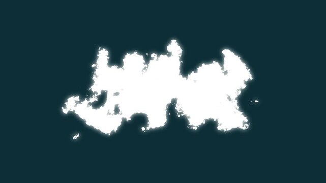 4K ink splatter transition in black and white seamless loop. Turbulent painting blot spreading. ink effect, transparent, transition, chamber, isolated, flow expand background.