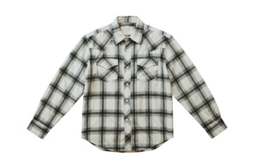 Plaid shirt isolated on transparent background