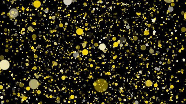 gold dust bokeh particles background. fairy dust shimmer particles, perfect for video effects, transitions, festive design, Bokhe Particle Flaying On Dark Background. Particle Floating