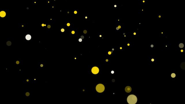 gold dust bokeh particles background. fairy dust shimmer particles, perfect for video effects, transitions, festive design, Bokhe Particle Flaying On Dark Background. Particle Floating