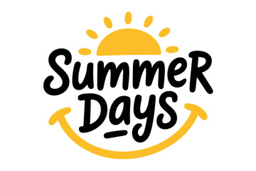 Summer Days Smiling Sun Logo Design