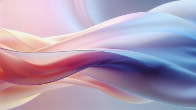 Soft flowing abstract shapes forming gentle interconnected currents with smooth pastel gradients and an organic motion aesthetic, rendered in high clarity and clean minimal style, no text and no logos