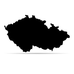Czech republic map symbol shape, travel web flat concept icon vector illustration .