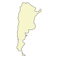 Argentina map symbol shape, travel web flat concept icon vector illustration .