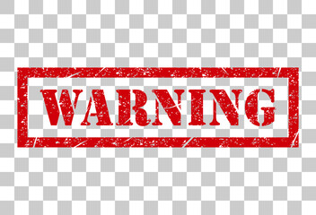 Warning stamp symbol, label sticker sign button, text banner vector illustration .