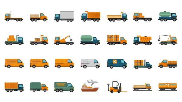 Collection of Various Trucks and Lorries.