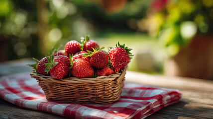 Strawberries in a basket