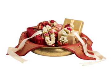 Traditional Indian wedding gift tray