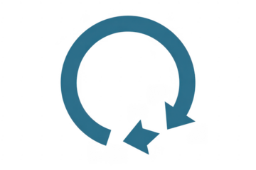 Blue Recycling Symbol recycling circular arrow eco-friendly isolated on a transparent background