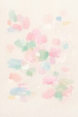 Obraz premium Pastel watercolor abstract background with soft pink and green brush strokes