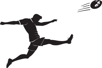 Obraz premium Man playing football illustration vector design