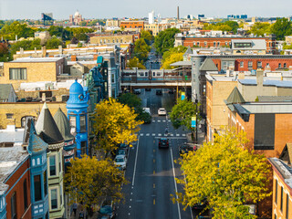 Lincoln Park Neighborhood in the fall
