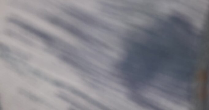 old repaired jeans after they are torn, patching with a lot of threads after repairing jeans with a lot of scuff