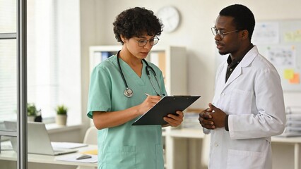 Medical professionals in discussion