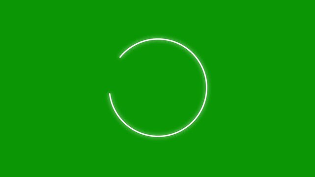 Circles and line art animation, Icon motion element, Loding round shape motion icon, load game data, Loding round shape animation, Technology icon motion graphic, on a green background. 4k video