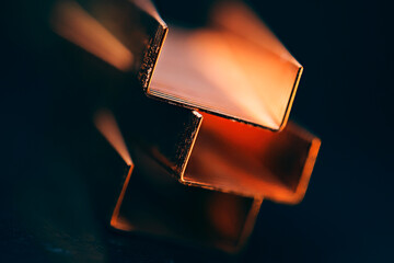 Light bulb glowing in the dark nighttime