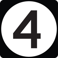 Fototapeta premium US State Highway Marker 4 Default Design Circular Sign Editable Vector