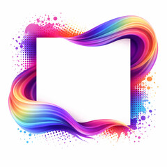 Retro Pop Art Frame with Bold Outlines, Halftone Dots, and Bright Comic Colors