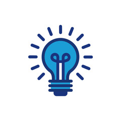 Fototapeta premium Illuminated light bulb idea isolated on transparent background