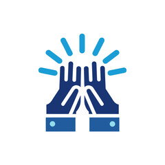 Obraz premium Hands clapping together isolated on transparent background