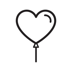 Minimalist heart balloon icon