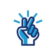 Obraz premium Geometric orange and blue design isolated on transparent background