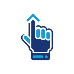 Fototapeta premium Hand gesture indicating one finger isolated on transparent background
