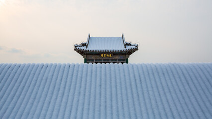 Tingli Guan snowscape landscape at the Summer Palace, Beijing, China