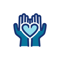 Fototapeta premium Hands forming a heart isolated on transparent background