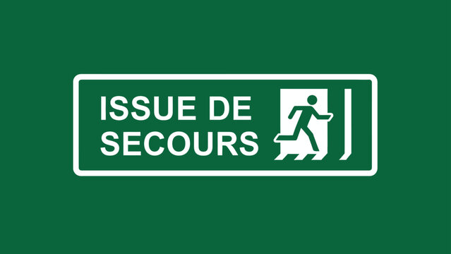 emergency exit sign clearly marking an evacuation route essential for public safety fire prevention and regulatory compliance in buildings