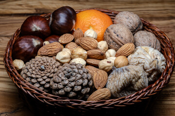 Beautiful autumn still life photos of dried fruits