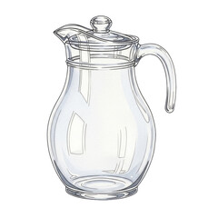 Obraz premium Glass Pitcher Illustration