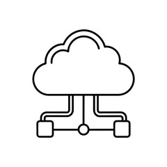 Cloud computing icon vector