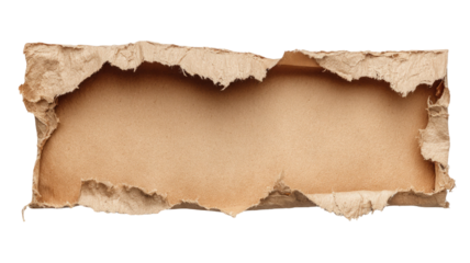 Vintage grunge background featuring an aged parchment sheet with burnt edges, ripped brown paper texture, and antique torn cardboard for a blank ancient frame