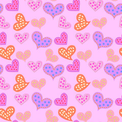 seamless pattern with hearts