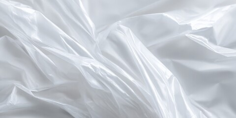 Obraz premium Crumpled white plastic texture with light and shadow effects