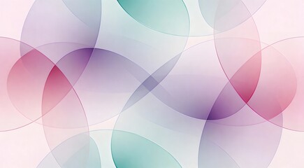 Abstract pastel circles background with overlapping translucent shapes