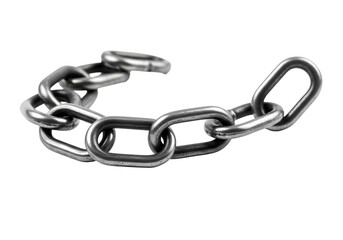 Obraz premium Strong metal chain links together for industrial use