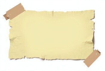 Aged Yellow Paper with Tags for Notes or Messages