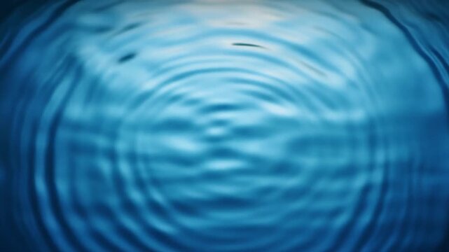 Centered water vortex ripple macro impact cinematic motion loop