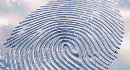 Close Up Digital Fingerprint Scan Security Technology