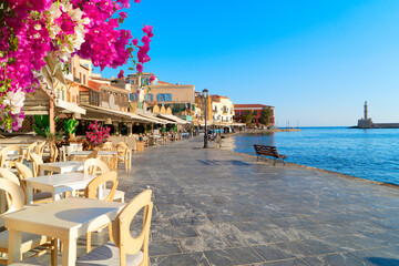 Fototapeta premium venetian habour of Chania, Crete, Greece