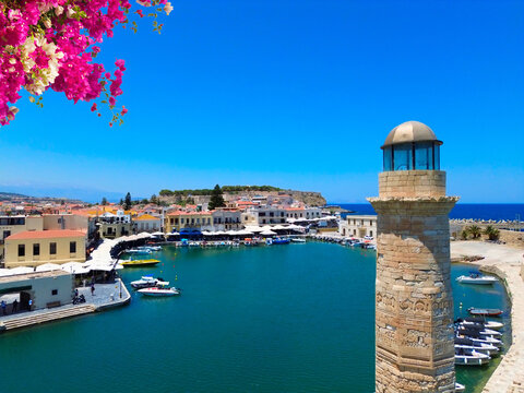 harbor of Rethymno, Crete, Greece