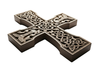 Ornate Celtic cross symbol of heritage and faith