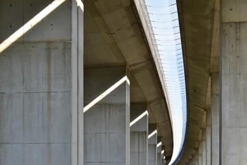 Scenery under the highway overpass.