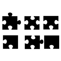 Vector Silhouette Pack of Various Game Pieces, Puzzle Parts, and Board Game Elements