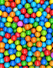 Candy Delight: An explosion of vibrant colors as an array of round, sugary candies forms a mesmerizing, cheerful pattern. 